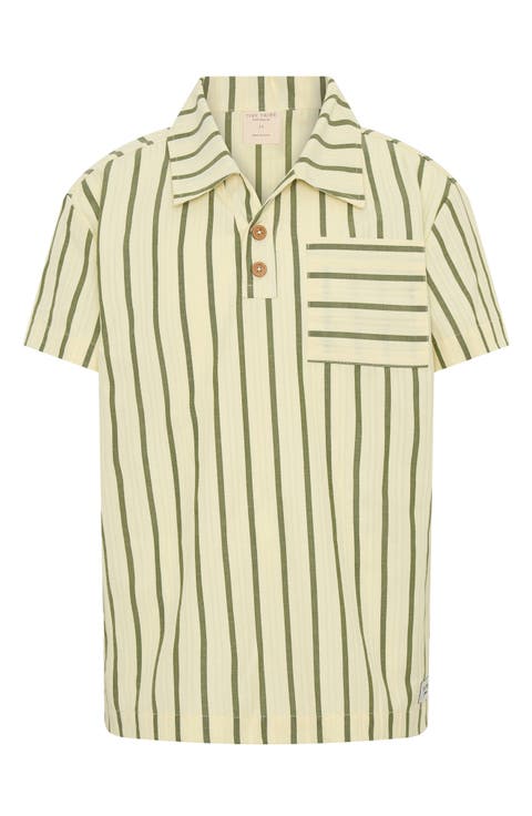 Kids' Vertical Stripe Polo Shirt (Big Kid)