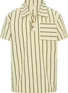 TINY TRIBE Kids' Vertical Stripe Polo Shirt