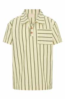 Kids' Vertical Stripe Polo Shirt