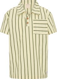 TINY TRIBE Kids' Vertical Stripe Polo Shirt