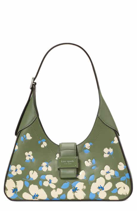 noveau painterly bouquet embossed leather shoulder bag