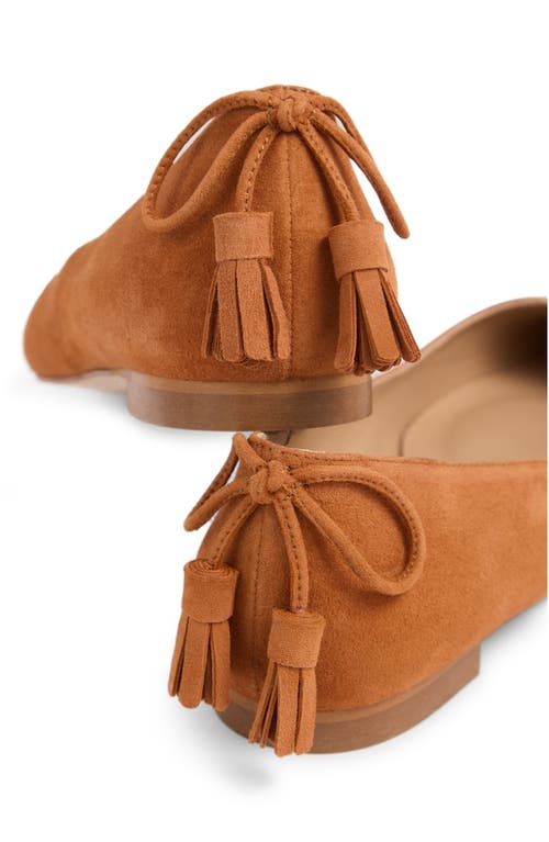 Lk Bennett Essie Tassel Flat In Orange