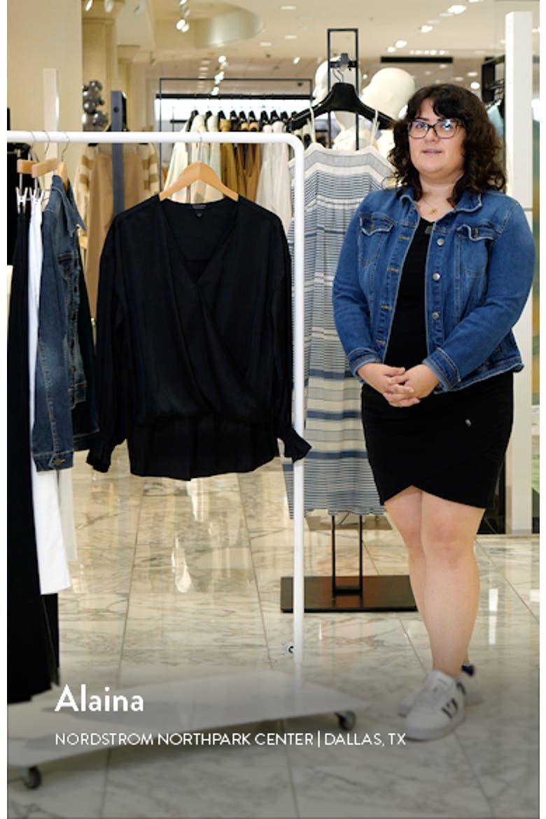 Penny Long Sleeve High-Low Satin Top video