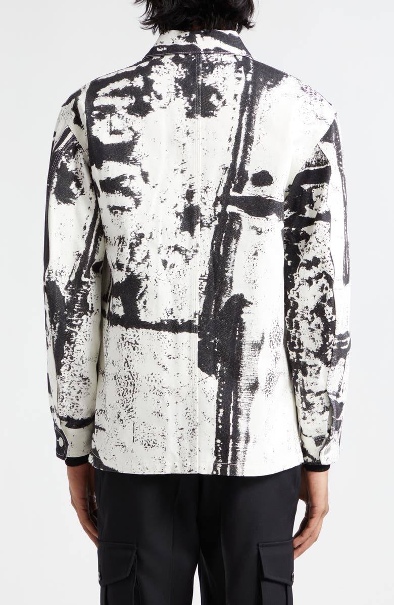 McQueen Fold Print Workwear Denim Chore Coat, Alternate, color,
