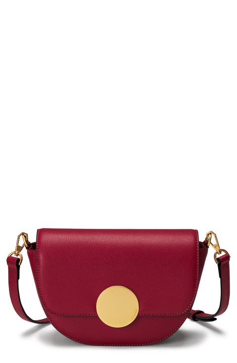 Lottie Leather Saddle Crossbody Bag
