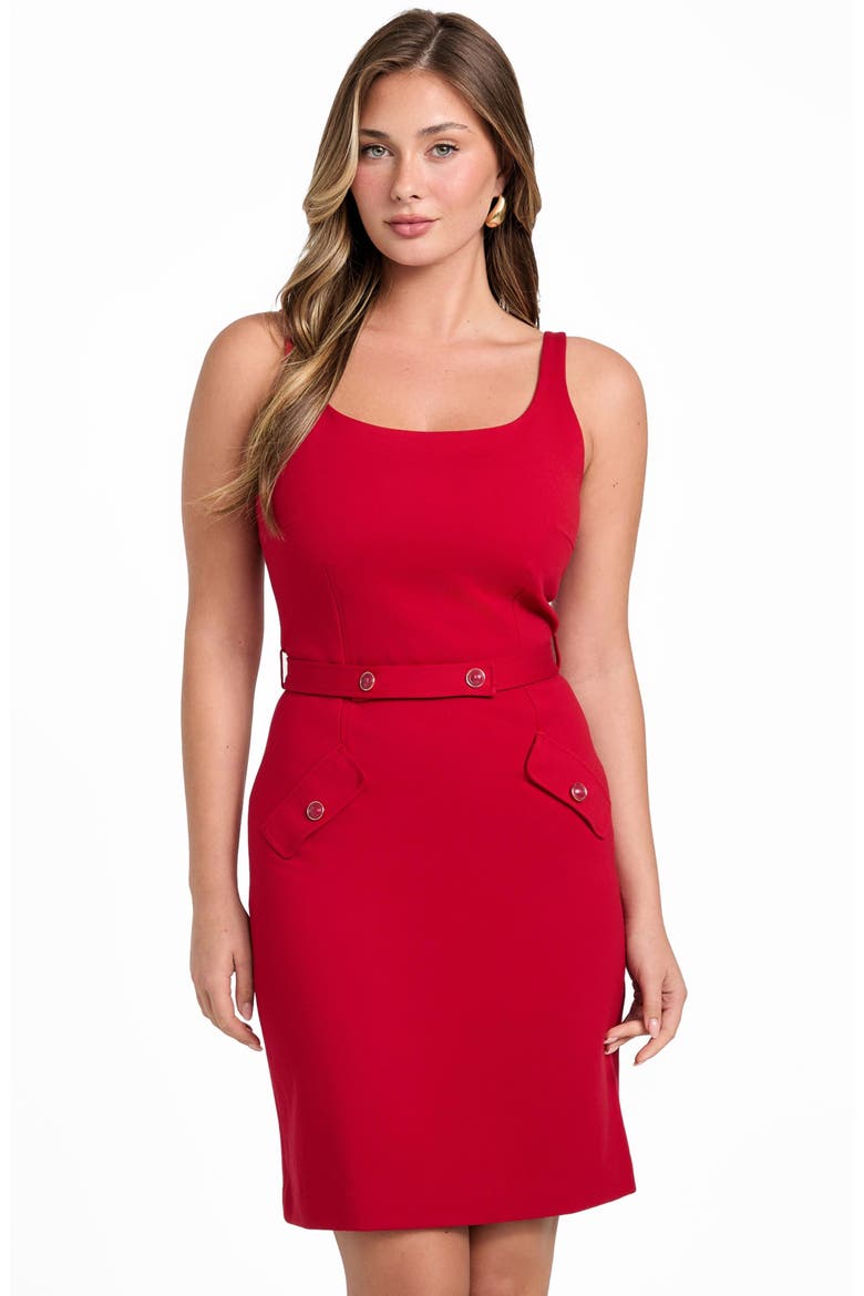 Gwen Sleeveless Sheath Dress, Alternate, color, SAMBA RED VIBES