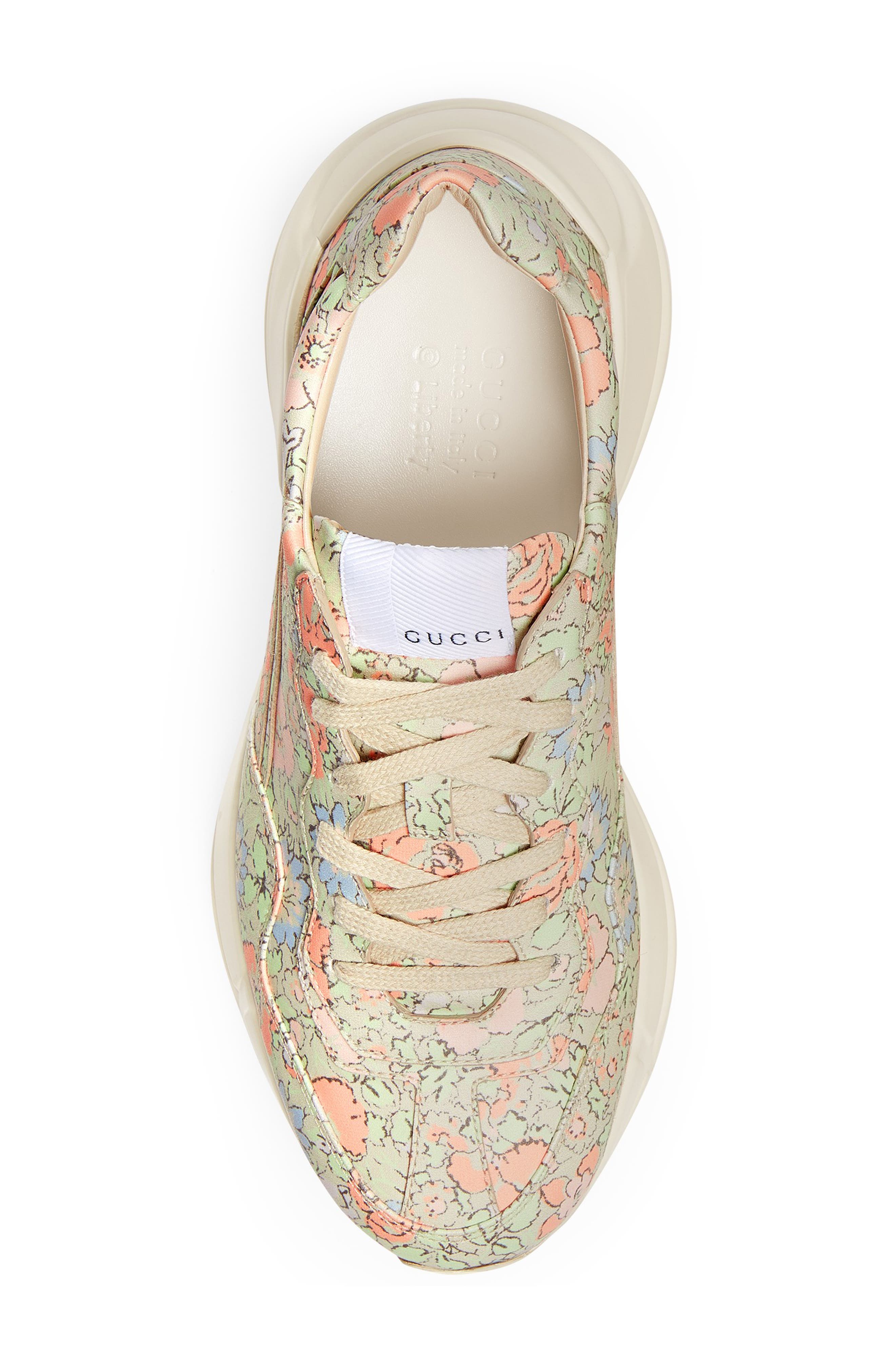 Gucci x Liberty London Rhyton Floral Print Sneaker, Alternate, color, 
