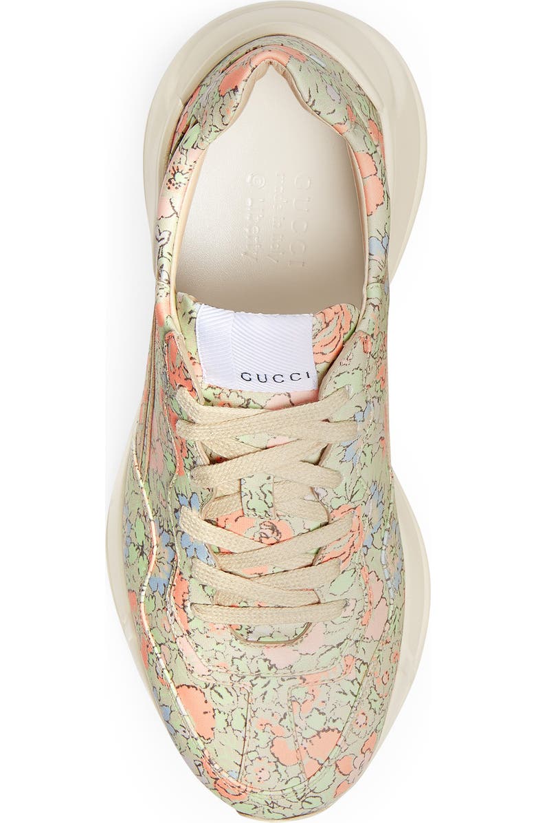 Gucci x Liberty London Rhyton Floral Print Sneaker, Alternate, color,
