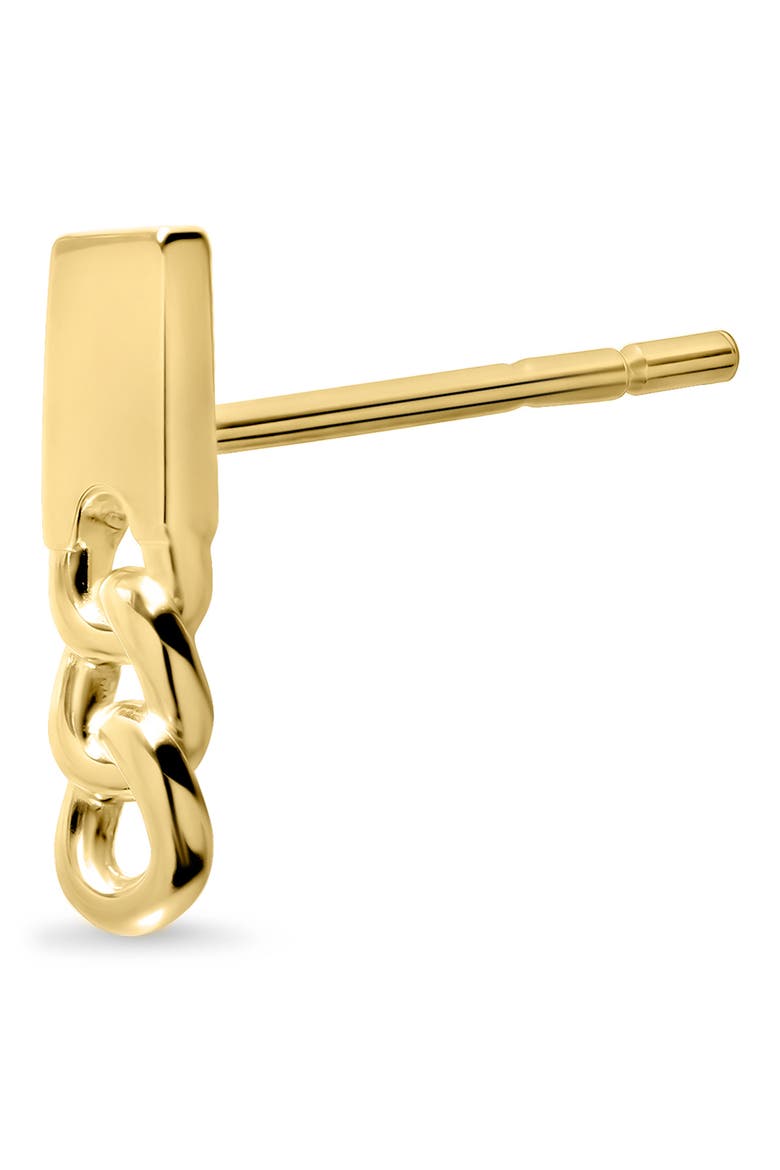 14k Gold Bar Stud Earrings, Alternate, color, 14KY