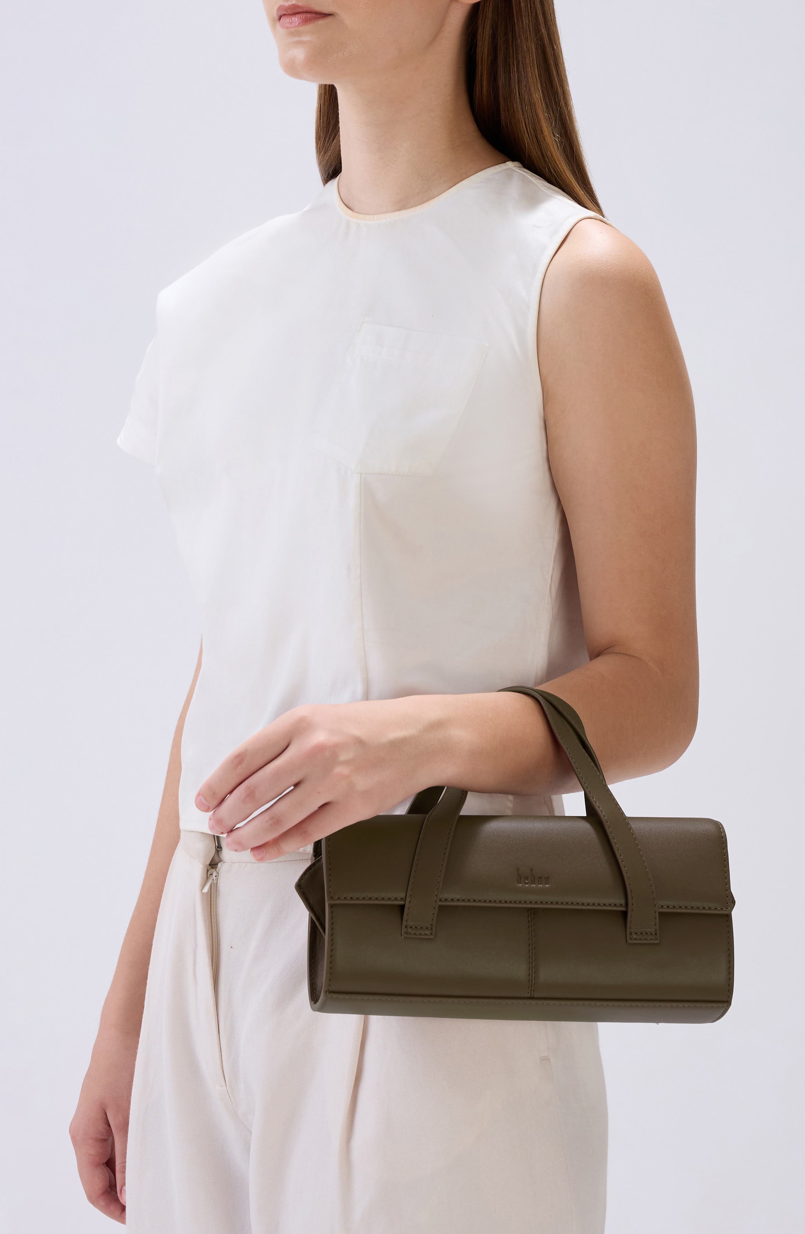 Mini Michelle Nappa Leather Crossbody Bag, Alternate, color, WOOD