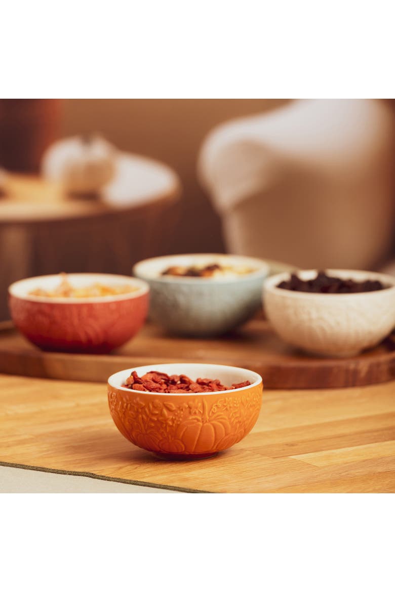 Home Set of 4 Mini Pumpkin Bowls, 5.9-Ounce, Alternate, color, Multicolored