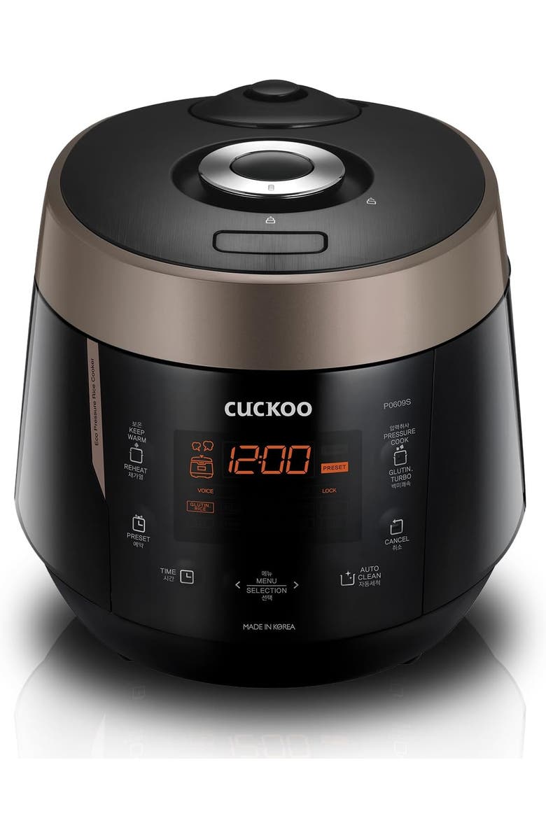 Cuckoo 10-Cup (Uncooked) Heating Pressure Rice Cooker  with Nonstick Inner Pot, Auto Clean, Main, color, Black
