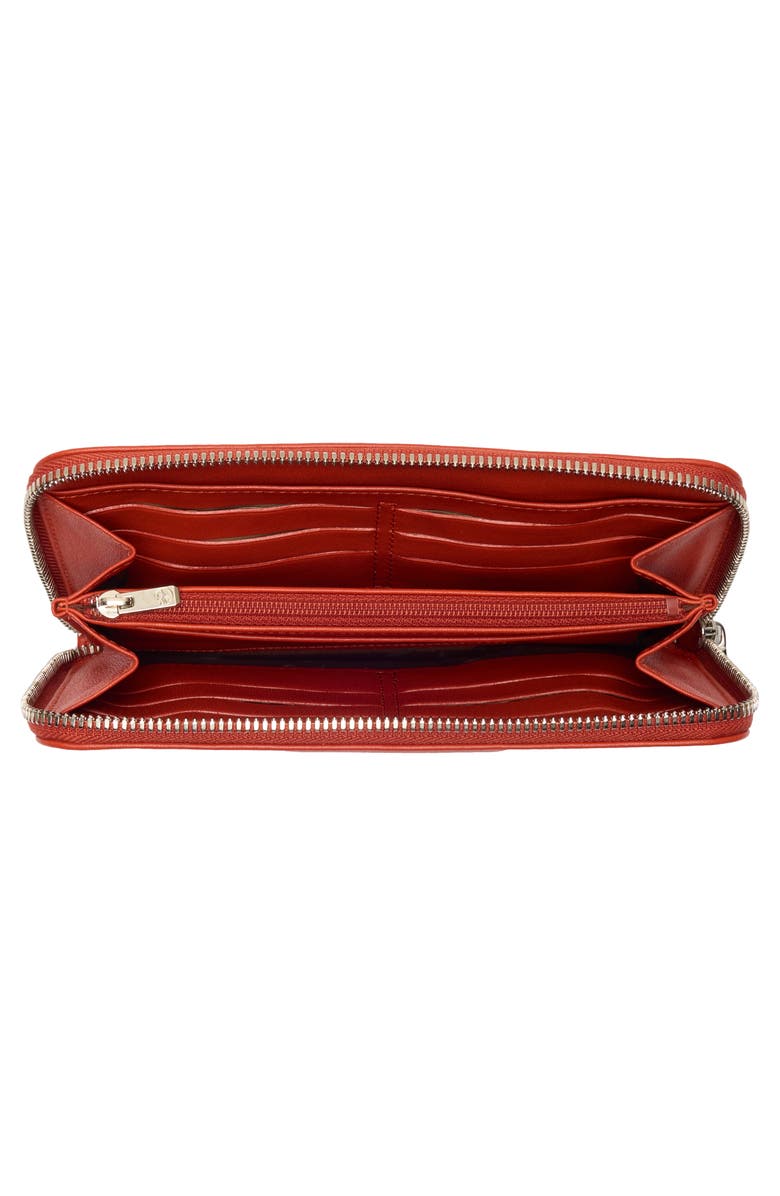 Longchamp Le Pilage Cuir Zip Wallet, Alternate, color, Saffron