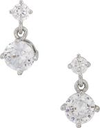 NORDSTROM RACK Dainty Cubic Zirconia Drop Stud Earrings
