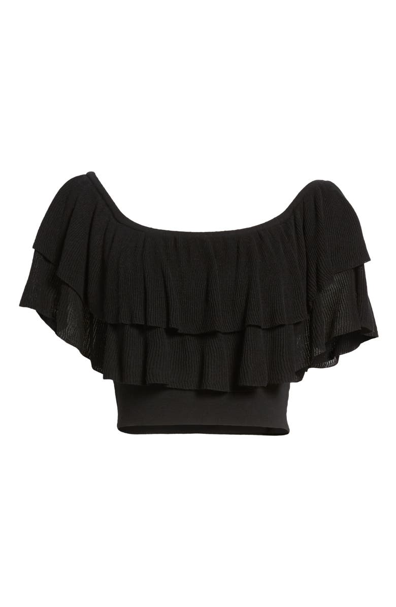 Leith Ruffle Off the Shoulder Sweater, Alternate, color, 