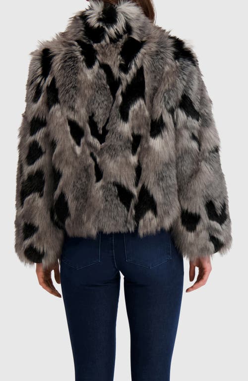 Lyla Grant Fur-free Fox (faux Fur) Jacket, Stand Collar In Gray