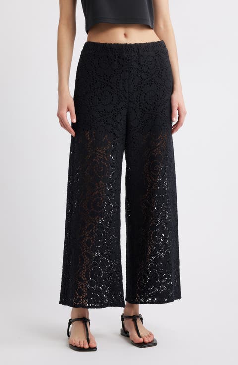 Linney Semisheer Lace Ankle Pants