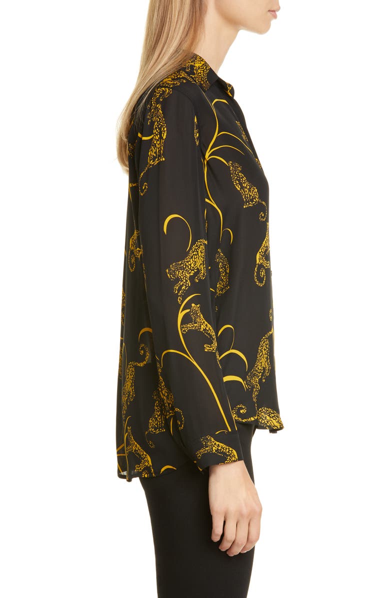 L'AGENCE Nina Silk Blouse, Alternate, color, 