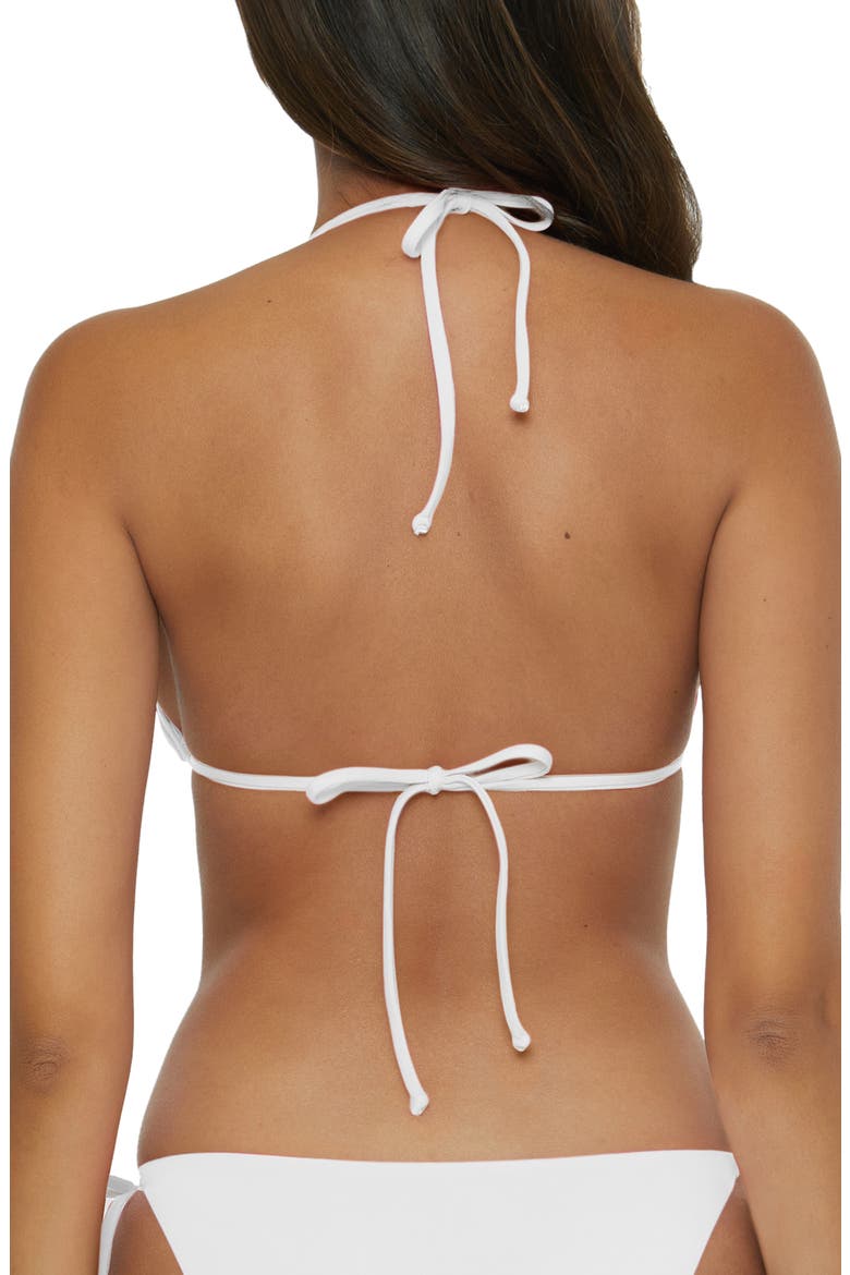 Color Code Triangle Bikini Top, Alternate, color, WHITE