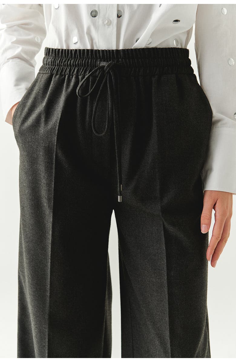 Exquise Livia Drawstring Wide Leg Pants, Alternate, color, Grey