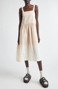 Tao Comme des Garçons Degradé Gingham Cotton Poplin Dress