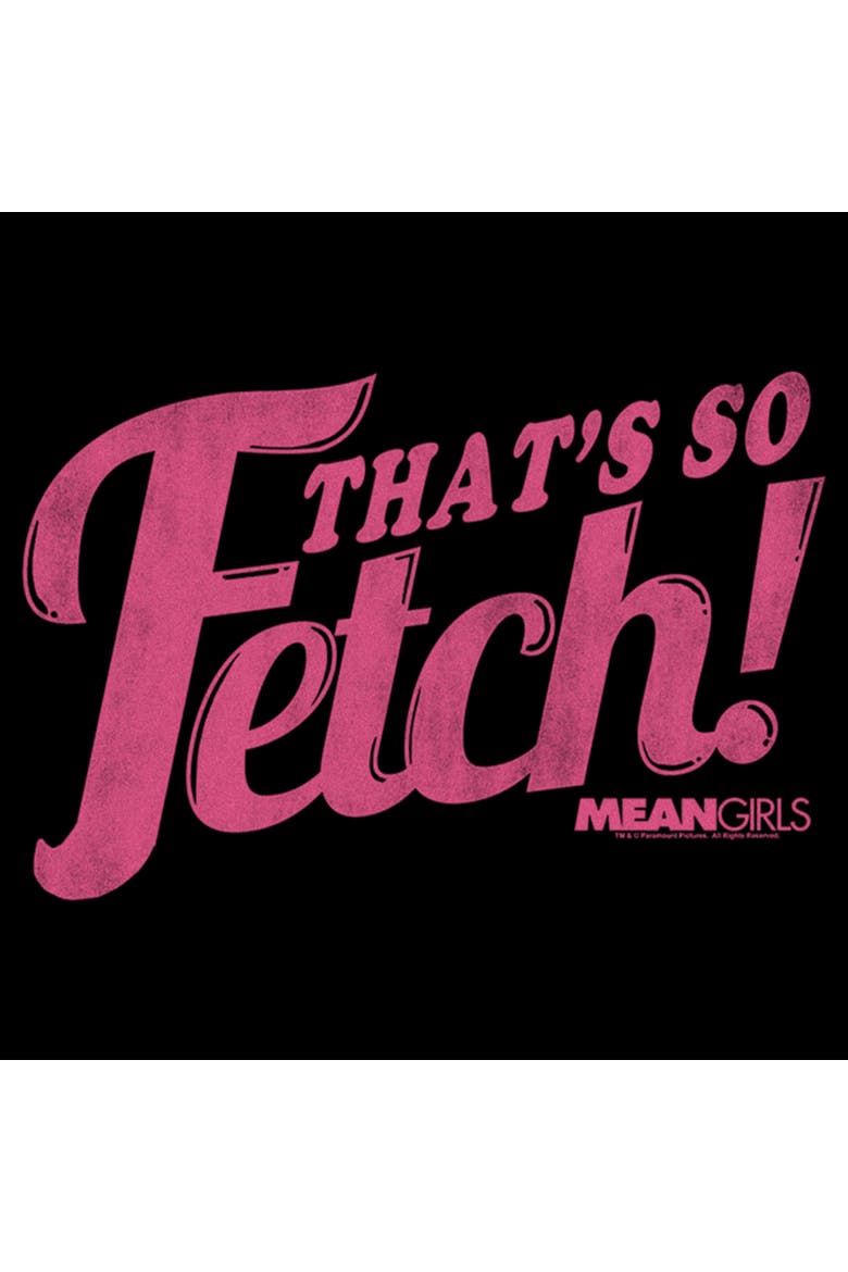 Girl's Mean Girls Distressed That Is So Fetch Graphic Cropped T-Shirt, Alternate, color, Black