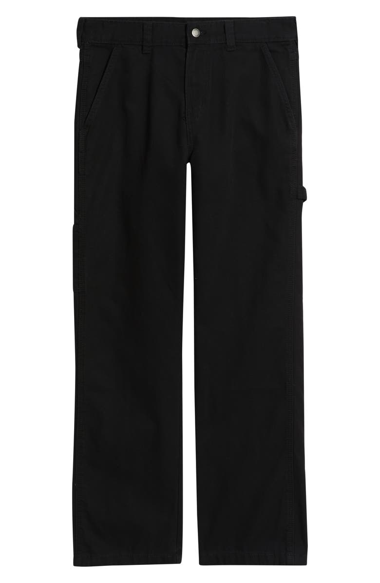 Dickies Straight Leg Black Cotton Canvas Carpenter Pants, Alternate, color, Black