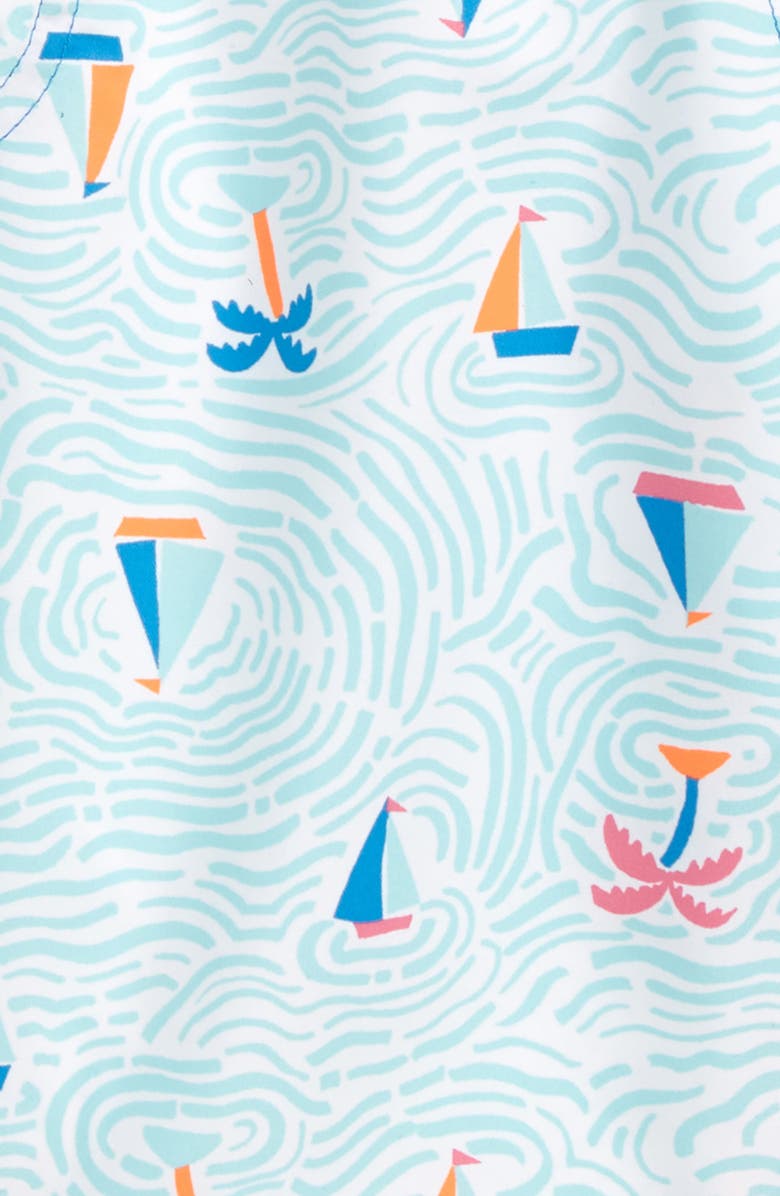 Tucker + Tate Kids' Printed Tie Waist Swim Trunks, Alternate, color,