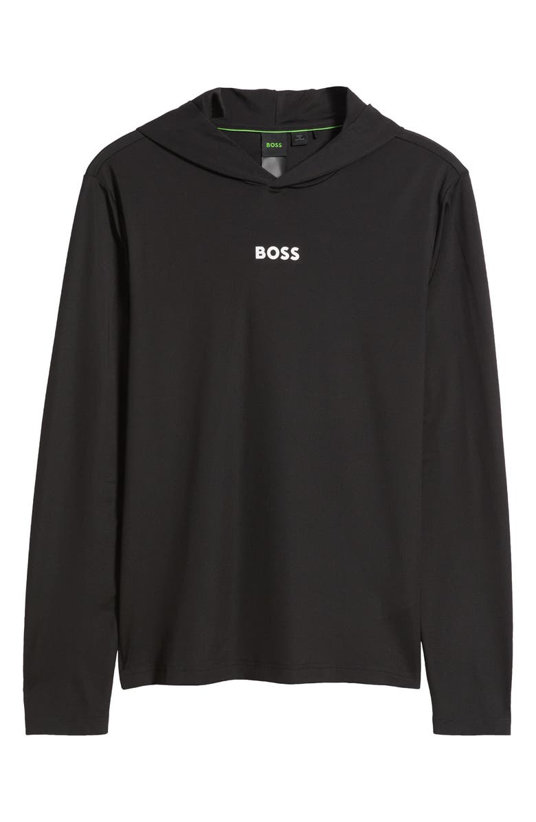 BOSS Scott Logo Hoodie, Alternate, color, Black