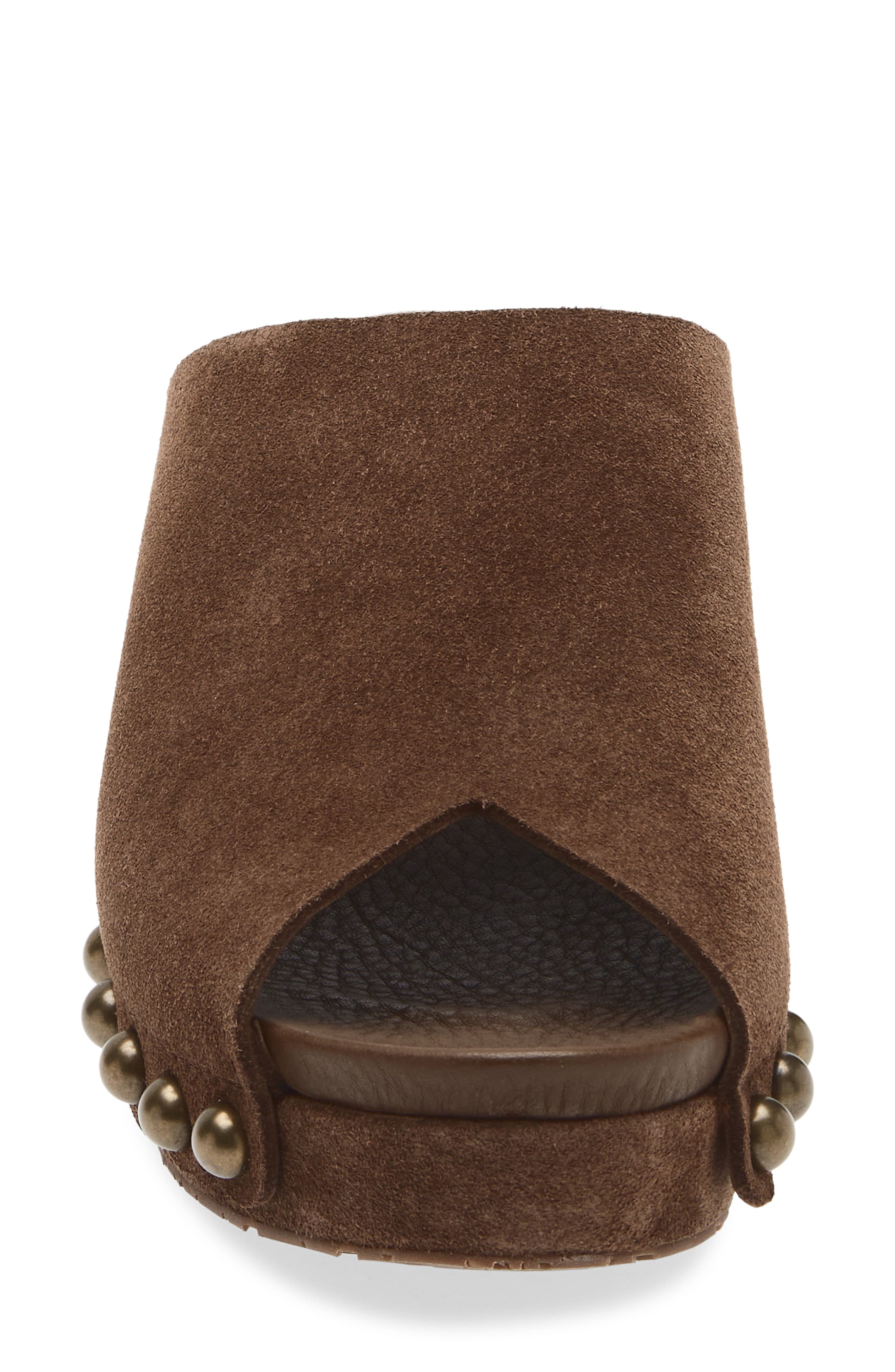 Pedro Garcia Nain Peep Toe Platform Mule, Alternate, color, Chocolat Castoro