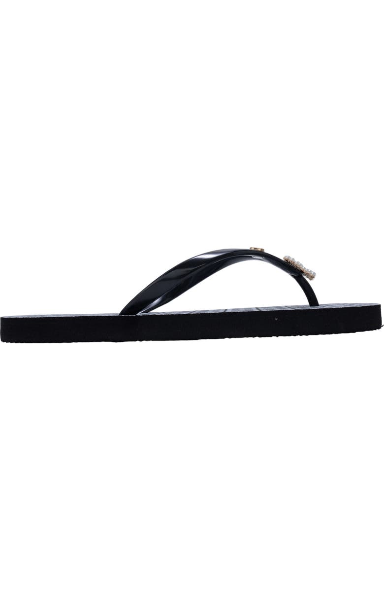 bebe Charm Flip Flop, Alternate, color, Black