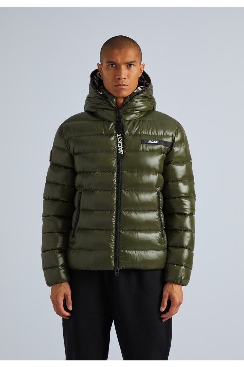 Hooded Insulated Jacket, Main, color, Olive