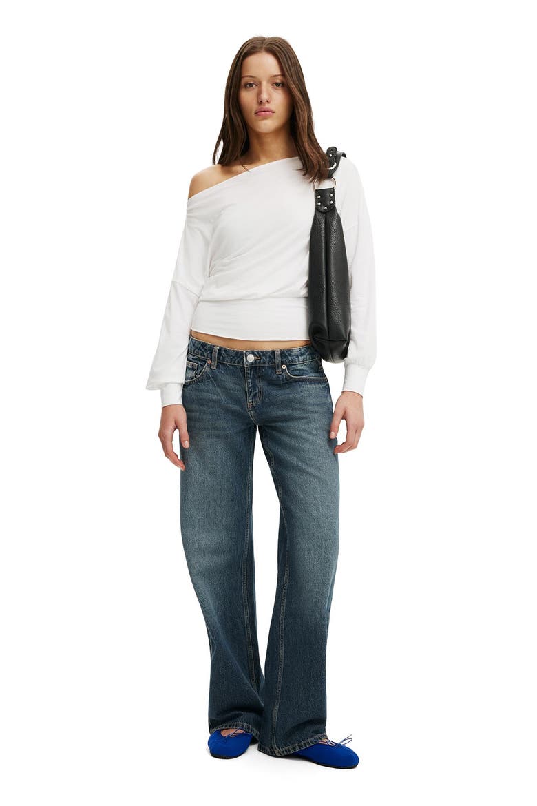 Women's Sage Off Shoulder Long Sleeve, Alternate, color, White