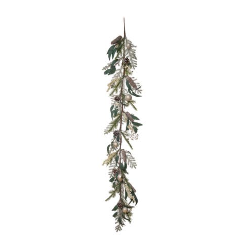 Artificial multicolored Christmas berry ornament garland