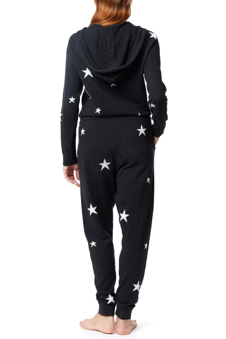 Star Pattern One-Piece Lounge Set, Alternate, color, DARK CHARCOAL MARL