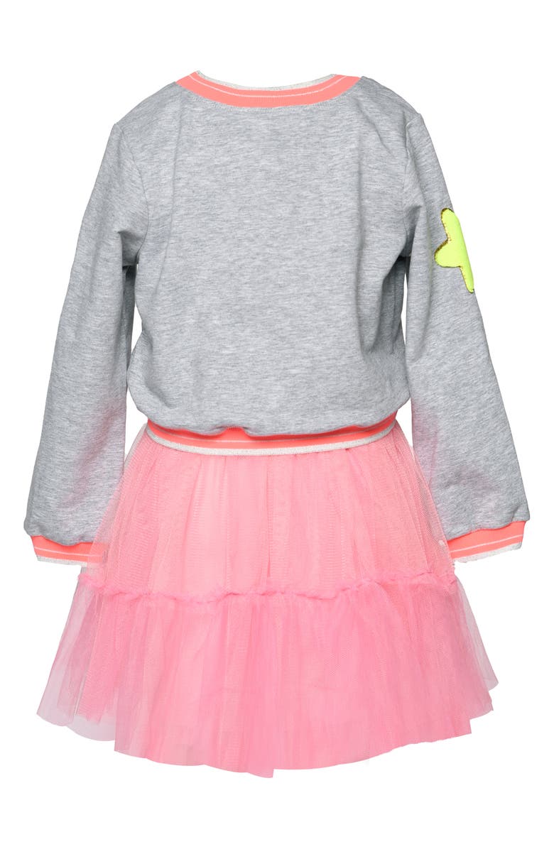 Baby Sara Kids' Twofer Patchwork Dress, Alternate, color, Gray Multi