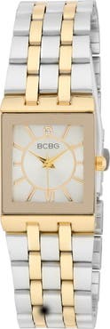BCBG Modern Link Quartz Two-Tone Bracelet Watch, 34mm