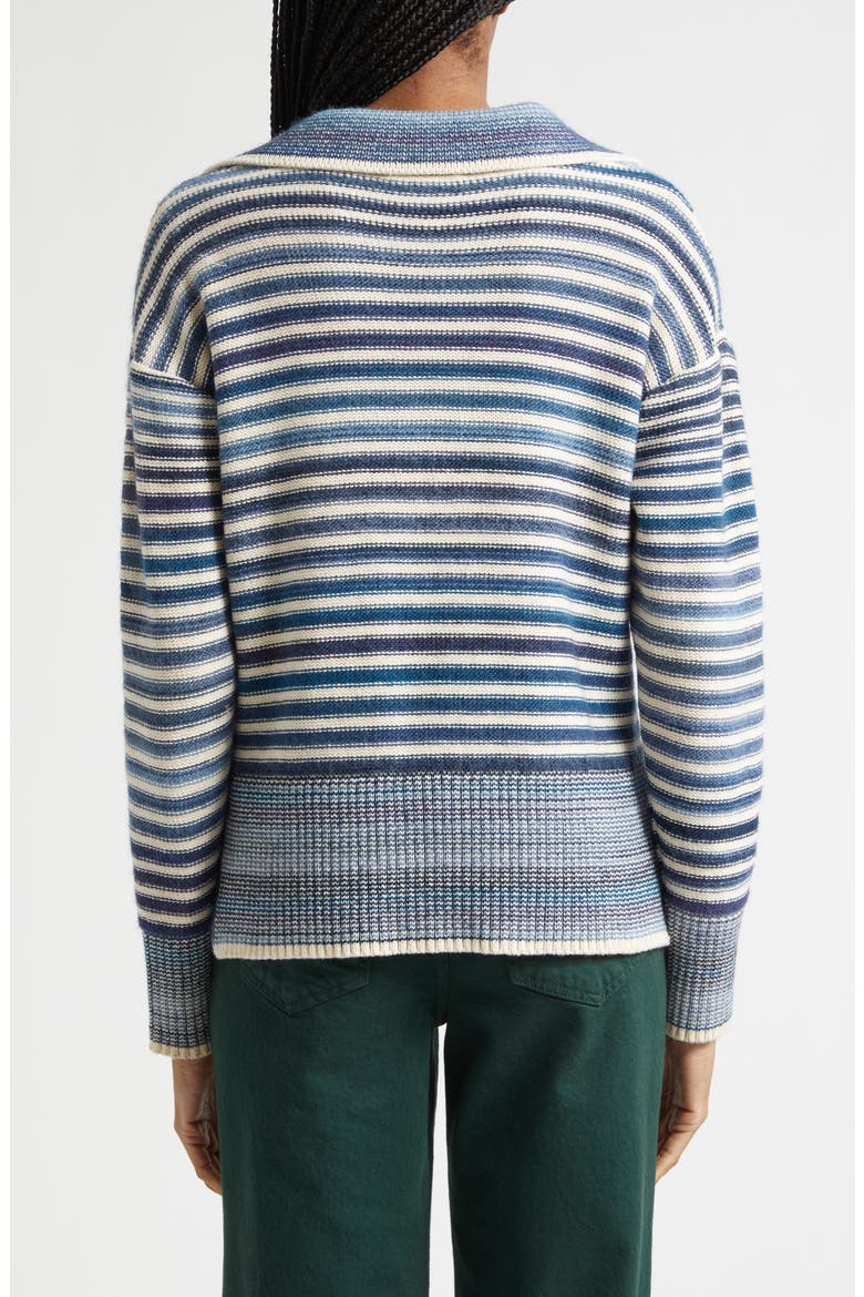 Koko Stripe Cotton & Wool Blend Sweater, Alternate, color, NAVY MULTI