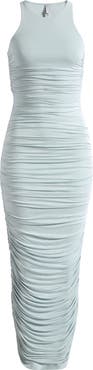 SKIMS Cupro Jersey Ruched Long Dress
