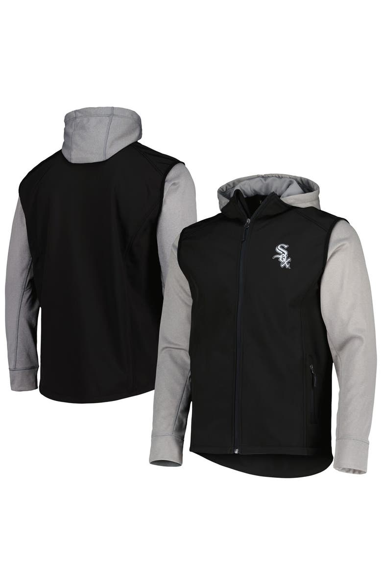 DUNBROOKE Men's Dunbrooke Black/Heather Gray Chicago White Sox Alpha Full-Zip Jacket, Main, color, Black
