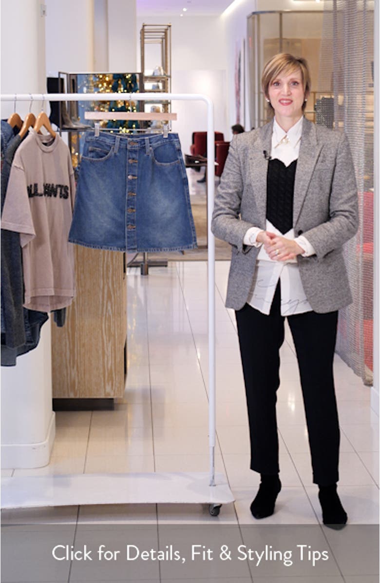 Retro Button Front Denim Skirt, sales video thumbnail