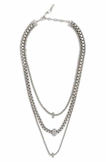 Crystal Charm Layered Necklace
