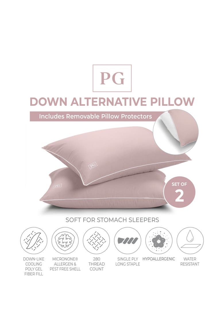 Soft Density Stomach Sleeper Pillow, Alternate, color, PINK