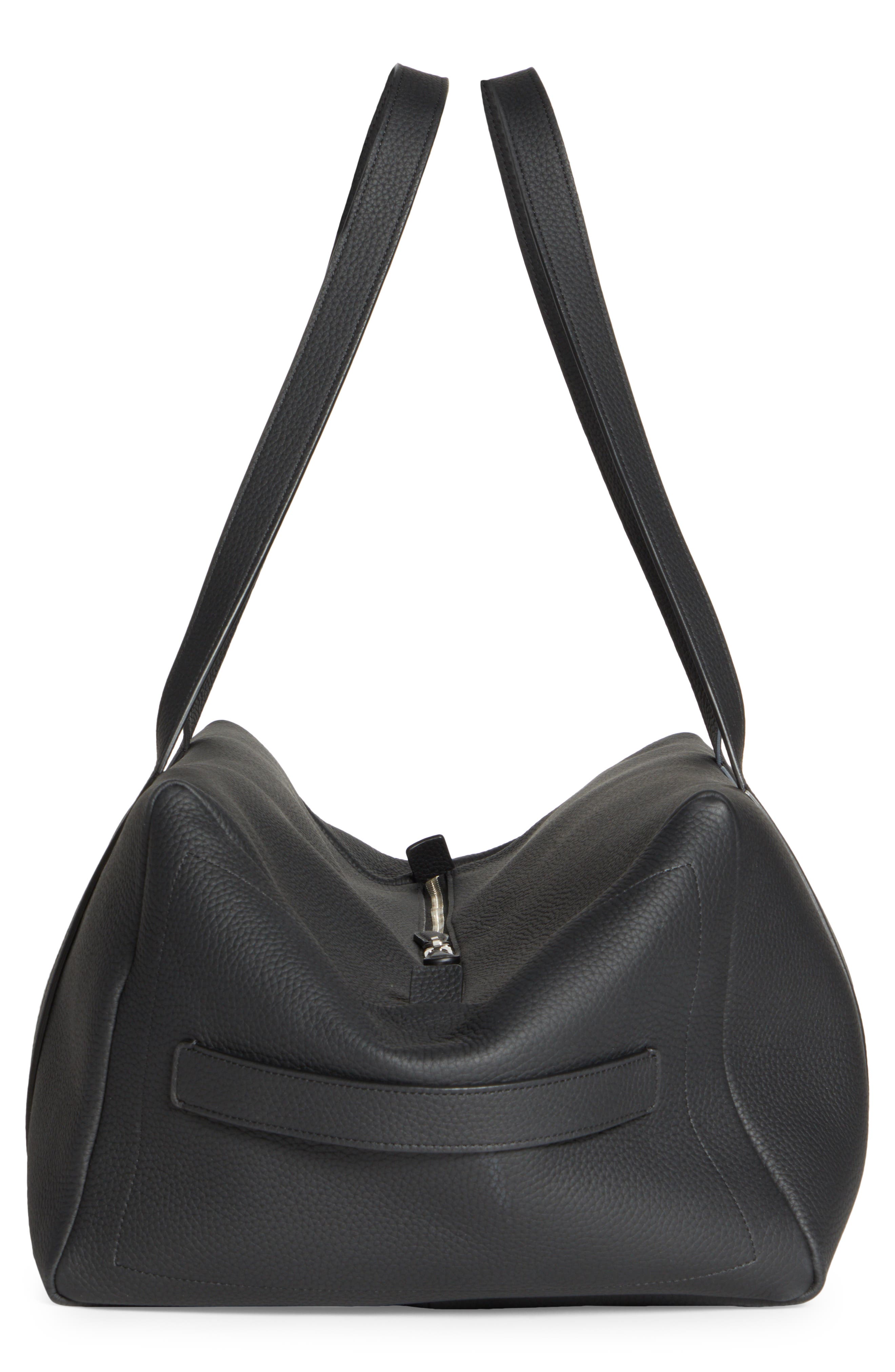 The Row Gio Leather Duffle Bag, Alternate, color, 