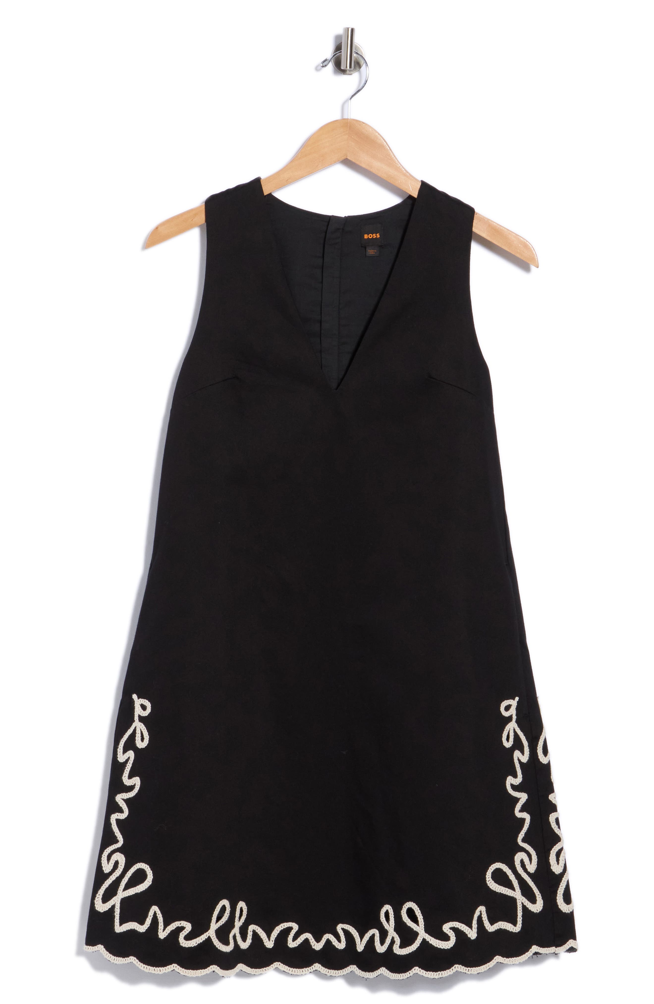 Embroidered Cotton Sleeveless Minidress