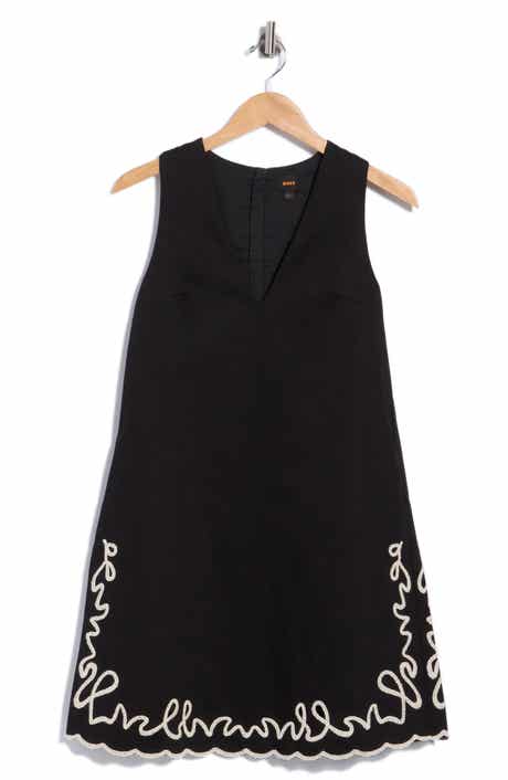 Embroidered Cotton Sleeveless Minidress
