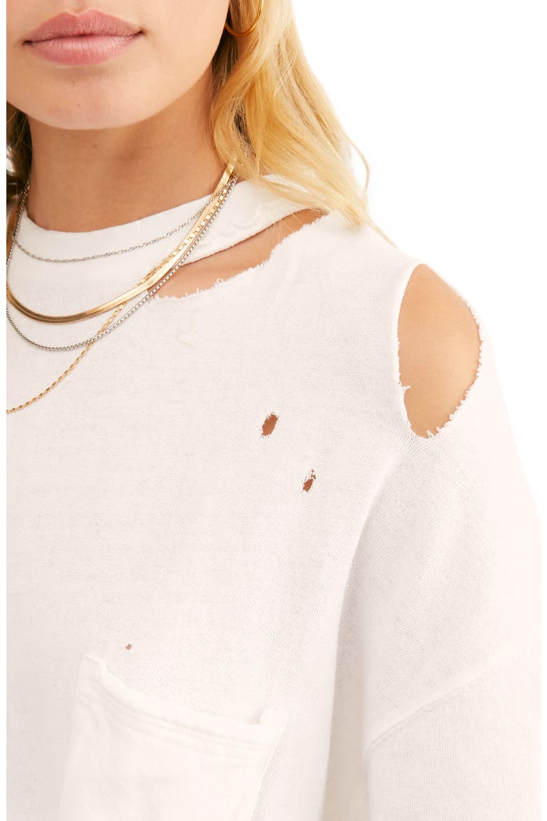 Rubi Ripped Pocket T-Shirt, Alternate, color, OPTIC WHITE