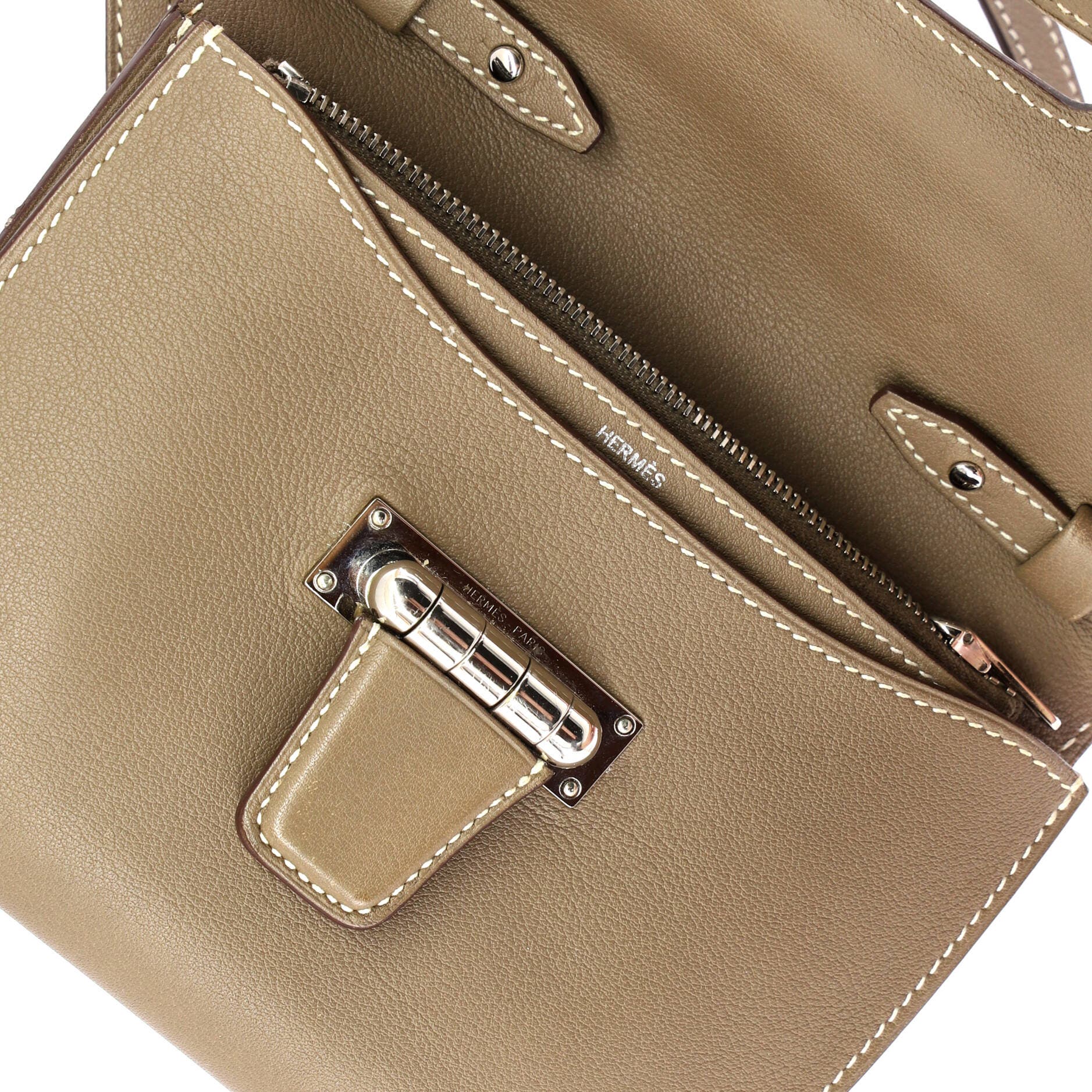 Pre-Owned Hermes Convoyeur Crossbody Bag Swift Mini, Alternate, color, Etoupe