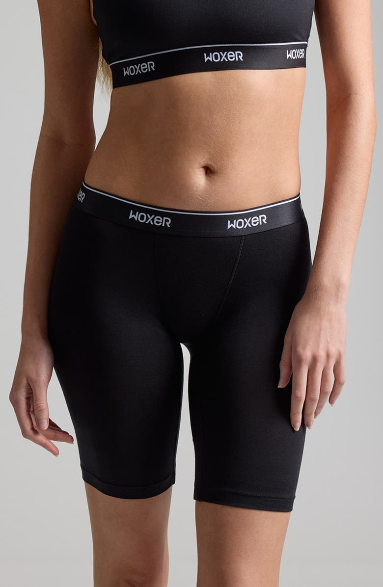 Woxer Biker Ultra-Soft 9-Inch Boxer Briefs, Main, color, Black 2.0