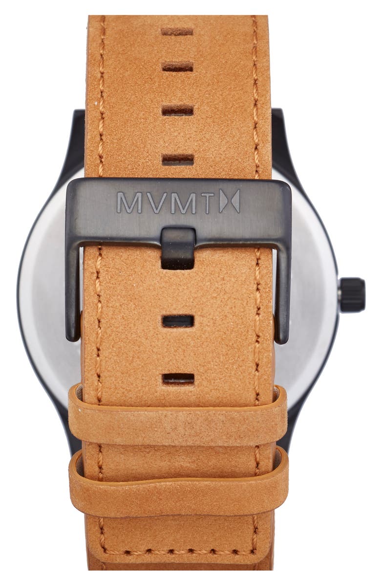 MVMT WATCHES MVMT Leather Strap Watch, 45mm, Alternate, color,